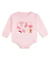Sweet Wink Girls' Christmas Fun Long Sleeve Romper - Baby In Pink