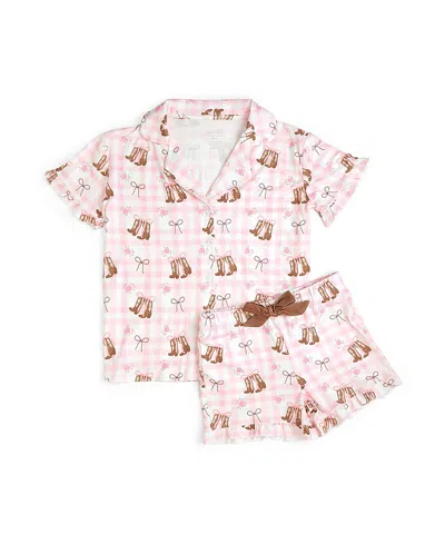 Sweet Wink Girls' Coquette Cowgirl Western Lounge Set - Little Kid, Big Kid In Pink