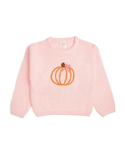 Sweet Wink Girls' Coquette Pumpkin Knit Sweater - Baby In Pink