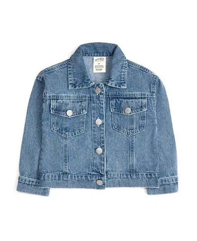 Sweet Wink Girls' Coquette Pumpkin Sequin Patch Denim Jacket - Little Kid, Big Kid In Blue