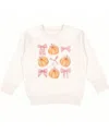 Sweet Wink Girls' Coquette Pumpkin Sweatshirt - Baby In Brown
