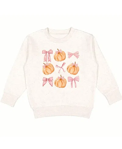 Sweet Wink Girls' Coquette Pumpkin Sweatshirt - Baby In Brown