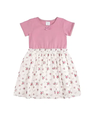 Sweet Wink Girls' Coquette Rose Short Sleeve Tutu Dress - Baby, Little Kid, Big Kid In Multi