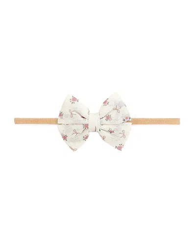 Sweet Wink Girls' Coquette Rose Tulle Bow Baby Headband - Baby In Gold