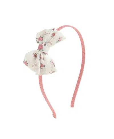 Sweet Wink Girls' Coquette Rose Tulle Bow Headband - Little Kid, Big Kid In Pink