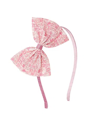 Sweet Wink Girls' Coquette Tulle Bow Headband - Little Kid, Big Kid In Pink