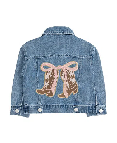 Sweet Wink Girls' Cowgirl Cutie Patch Western Denim Jacket - Little Kid, Big Kid In Blue