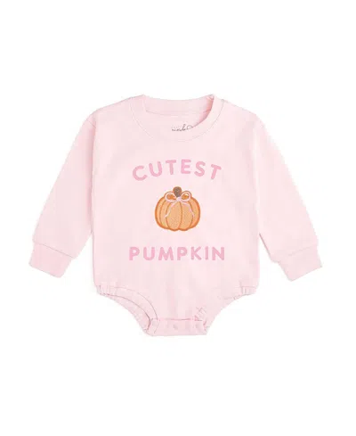 Sweet Wink Girls' Cutest Pumpkin Patch Long Sleeve Romper - Baby In Pink