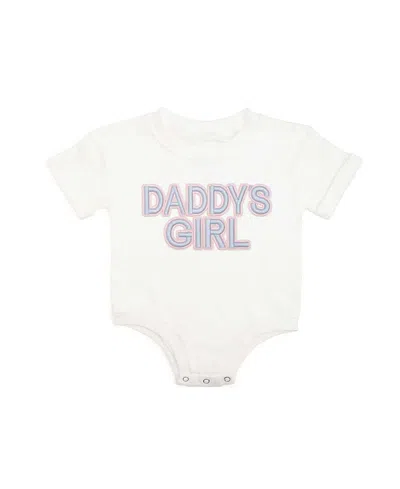 Sweet Wink Girls' Daddy's Girl Patch Short Sleeve Romper - Baby In White
