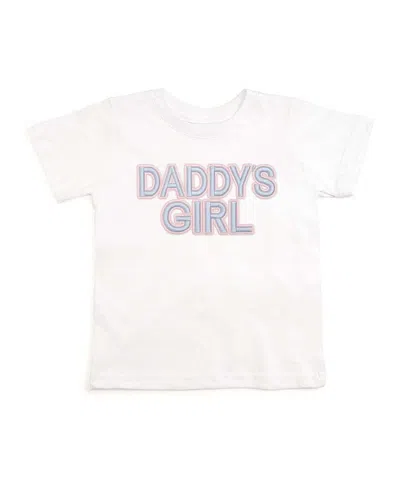 Sweet Wink Girls' Daddy's Girl Patch Short Sleeve T-shirt - Baby, Little Kid In White