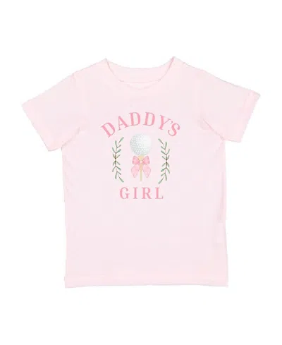 Sweet Wink Girls' Daddy's Golf Girl Short Sleeve T-shirt - Baby In Ballet Pink
