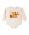 Sweet Wink Girls' Fall Babe Patch Long Sleeve Romper - Baby In Neutral