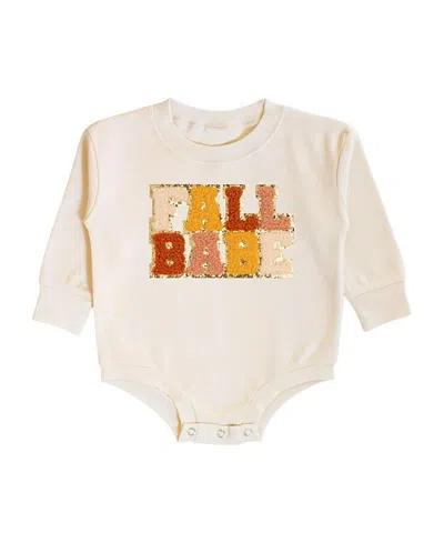 Sweet Wink Girls' Fall Babe Patch Long Sleeve Romper - Baby In Neutral