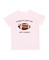 Sweet Wink Girls' Football With Daddy Short Sleeve T-shirt - Baby In Pink