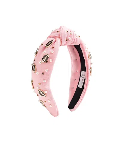 Sweet Wink Girls' Game Day Gemstone Headband - Little Kid, Big Kid In Pink