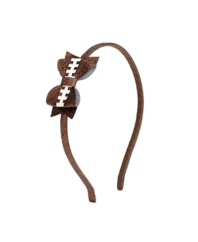 Sweet Wink Girls' Game Day Glitter Bow Headband - Little Kid, Big Kid In Orange