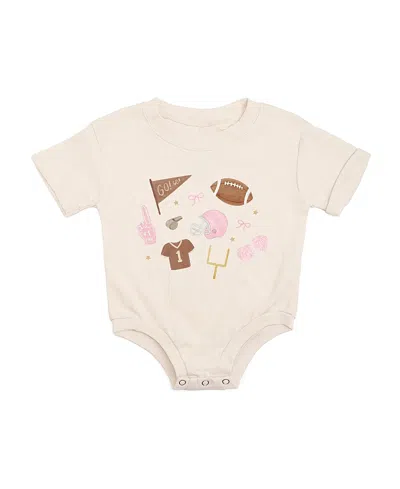 Sweet Wink Girls' Game Day Icon Short Sleeve Romper - Baby In Neutral
