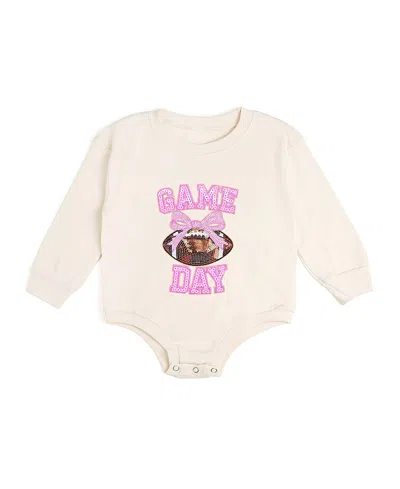 Sweet Wink Girls' Game Day Sequin Patch Long Sleeve Romper - Baby In Multi
