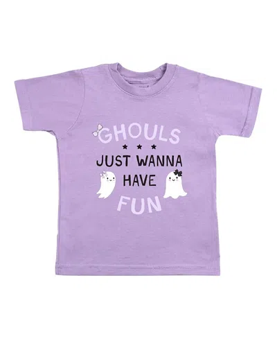 Sweet Wink Girls' Ghouls Just Wanna Have Fun Halloween Short Sleeve T-shirt - Little Kid, Big Kid In Purple