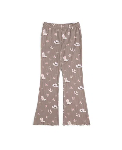 Sweet Wink Girls' Howdy Darling Western Flare Legging - Big Kid In Brown