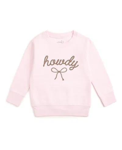 Sweet Wink Girls' Howdy Darling Western Sweatshirt - Baby, Little Kid In Pink