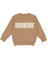 Sweet Wink Girls' Howdy Patch Sweatshirt - Baby, Little Kid In Brown