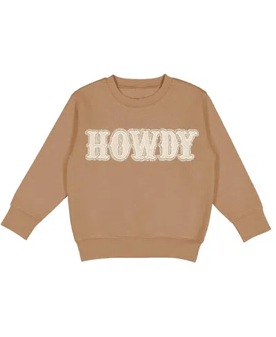 Sweet Wink Girls' Howdy Patch Sweatshirt - Baby, Little Kid In Brown