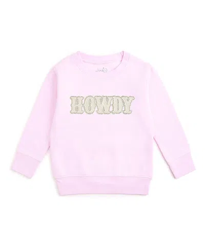 Sweet Wink Girls' Howdy Patch Western Sweatshirt - Baby, Little Kid In Pink