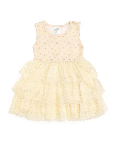 Sweet Wink Kids'  Lemon Floral Tank Tutu Dress In Yellow