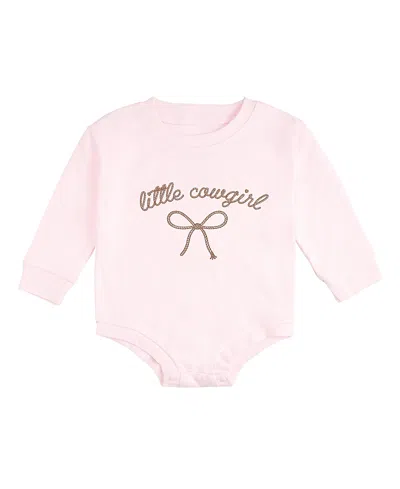 Sweet Wink Girls' Little Cowgirl Western Long Sleeve Romper - Baby In Pink