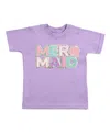 Sweet Wink Girls' Mermaid Patch Short Sleeve T-shirt - Little Kid, Big Kid In Lavender