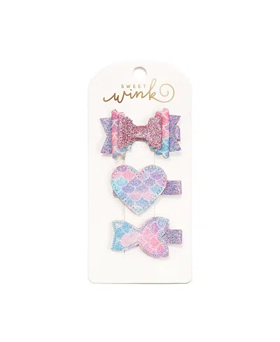 Sweet Wink Girls' Mermaid Shimmer Clip Set - Little Kid, Big Kid In Multicolor
