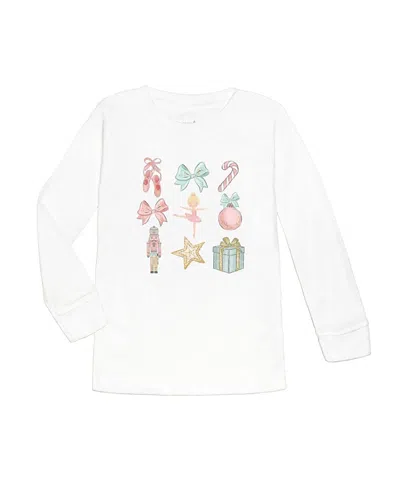 Sweet Wink Girls' Nutcracker Cutie Christmas Long Sleeve Shirt - Baby In White
