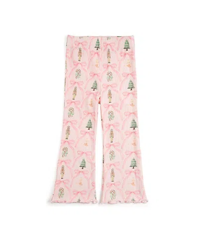 Sweet Wink Girls' Nutcracker Trellis Christmas Flare Legging - Baby In Pink