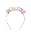 Sweet Wink Girls' Pastel Rainbow Big Sister Headband - Little Kid, Big Kid