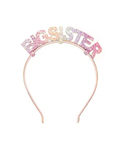 Sweet Wink Girls' Pastel Rainbow Big Sister Headband - Little Kid, Big Kid