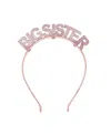 Sweet Wink Girls' Pastel Rainbow Big Sister Headband - Little Kid, Big Kid In Pink