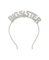 Sweet Wink Girls' Pastel Rainbow Big Sister Headband - Little Kid, Big Kid In Silver