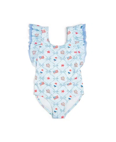Sweet Wink Girls' Patriotic Trellis Bathing Suit - Baby, Little Kid In Multi