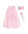 Sweet Wink Girls' Pearl Princess Dress Up Kit - Little And Big Kid In Pink