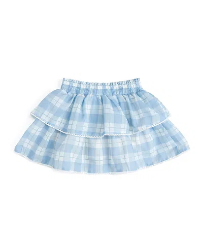 Sweet Wink Girls' Plaid Skort - Baby, Little Kid, Big Kid In Blue