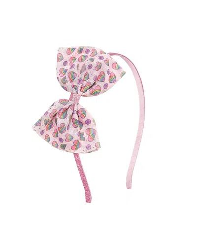 Sweet Wink Girls' Rainbow Heart Tulle Bow Headband - Little Kid, Big Kid In Multicolor