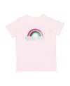 Sweet Wink Rainbow Sequin Patch Short Sleeve T-shirt In Ballet Pink