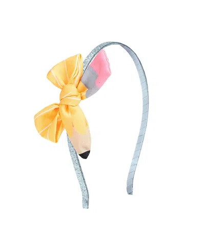 Sweet Wink Girls' School Days Pencil Bow Headband - Little Kid, Big Kid In Gold