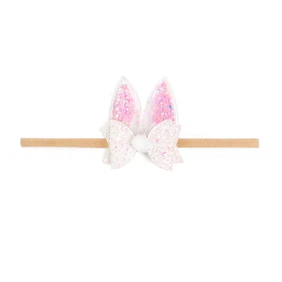 Sweet Wink Girls' Shaker Easter Bunny Ear Bow Baby Headband - Baby In Pink