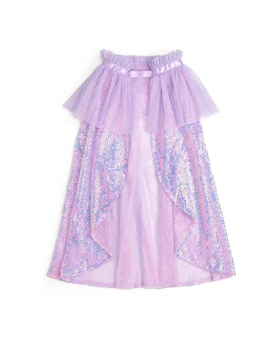 Sweet Wink Girls' Shimmering Sequin Cape - Little Kid, Big Kid In Purple