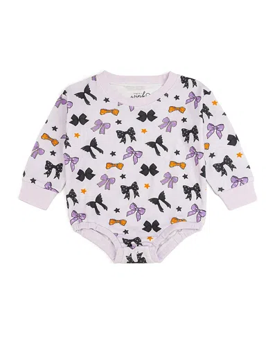Sweet Wink Girls' Spooky Bows Halloween Long Sleeve Romper - Baby In Multi