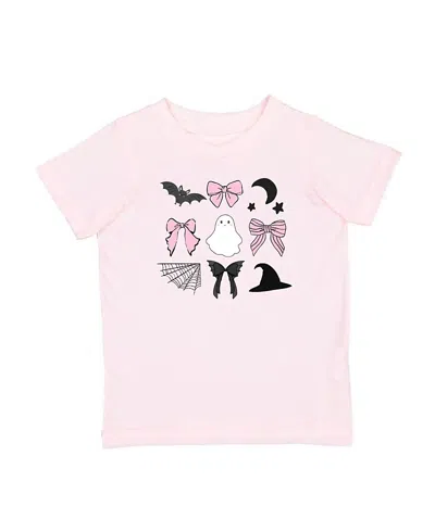 Sweet Wink Girls' Spooky Coquette Halloween Short Sleeve T-shirt - Baby In Pink