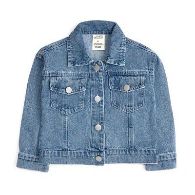 Sweet Wink Girls' Stars And Stripes Patch Denim Jacket - Little Kid, Big Kid In Blue