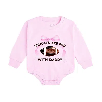 Sweet Wink Girls' Sundays Are For Football Long Sleeve Romper - Baby In Multi